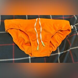 Noodlebagz Orange Speedo style swim brief NWOT - never worn